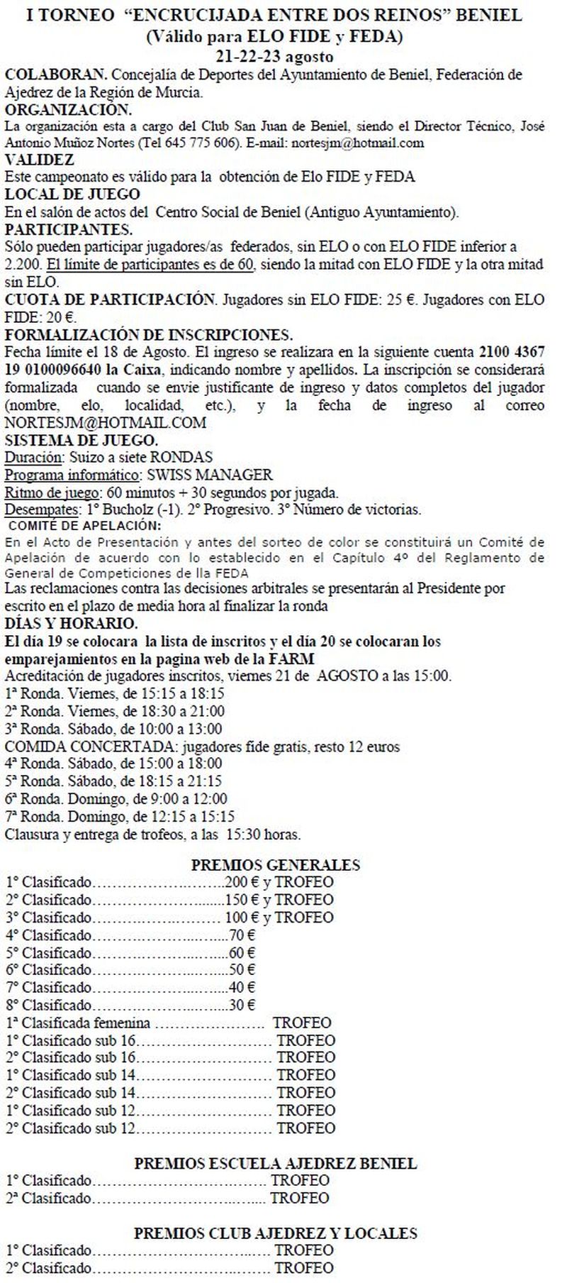 I Torneo Encrucijada entre dos Reinos