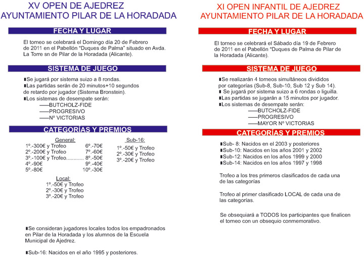 Open de Ajedrez Ayuntamiento Pilar de la Horadada